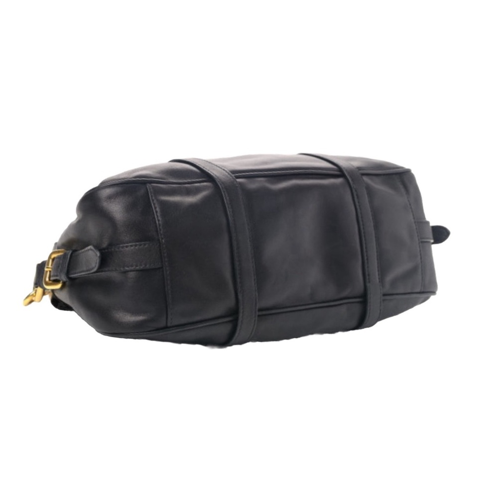 SOLD!!PRADA Black Calfskin Bauletto Handbag Medium Black with Lock, COA Dustbag - Picture 10 of 17